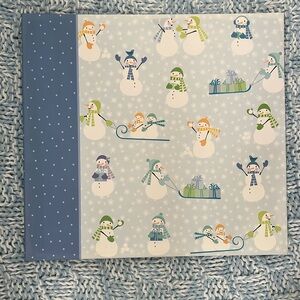 Snowman 12 X 12 Scrapbook with 10 plastic sleeves